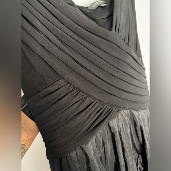 Adrianna Papell Black Taffeta Formal Cocktail Dress - Picture 5 of 6